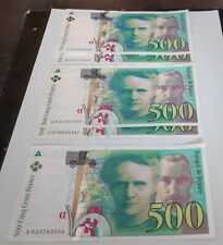 Lot billets 500 d'occasion  Saint-Martin-de-Fontenay