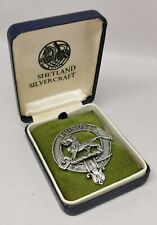 Vintage 1976 Art Pewter Sept Scottish Fuimus Motto Bruce Clan Crest Kilt Badge for sale  Shipping to South Africa