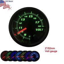 2" 52mm 7 Colores LED 8V-16V Voltio Medidor Voltio Universal SOLO PARA COCHE segunda mano  Embacar hacia Argentina