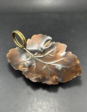 Vintage Copper Craft Guild Copper Leaf Dish With Brass Handle 6” for sale  Shipping to South Africa