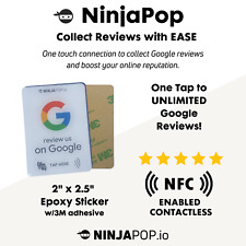 NOVO** Adesivos gerador de revisão sem contato NFC Google Review - Pequenas empresas comprar usado  Enviando para Brazil