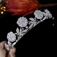 Tiaras casamento noiva tiaras acessórios cabelo coroa rainha flor zircão comprar usado  Enviando para Brazil