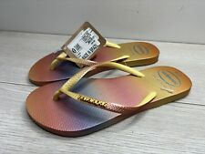 Sandália chinelos havaianas feminina tamanho 7/8 fina gradiente pôr do sol 4146908-7598 comprar usado  Enviando para Brazil