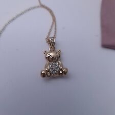 Gold bear necklace for sale  DUDLEY