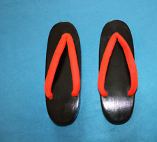 Traditional Japanese kimona zori sandles, black- red for sale  Shipping to South Africa