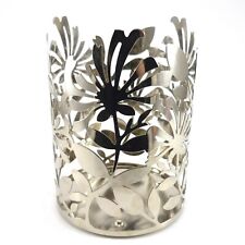 Bath & Body Works floral candle holder silver for sale  Shipping to South Africa