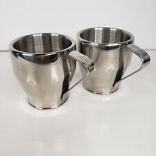 2 Breville Cafe Roma Stainless Steel Insulated Espresso Cups Mug for sale  Austin
