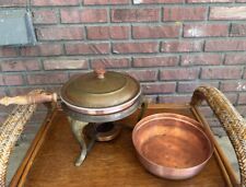1960's Chafing Dish Copper and Brass Cookware Food Warming Tray Vintage 5 Piece for sale  Shipping to South Africa