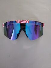 Pit Viper Sunglasses Polarized Blue Mirror Lens USA Flag Frames for sale  Shipping to South Africa