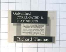 1938 Richard Thomas And Company Galvanised Corrugated Sheets, used for sale  Shipping to South Africa