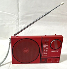 Rádio portátil retrô vintage Sony ICF S30 Am Fm 2 bandas raro HTF VERMELHO funciona bem comprar usado  Enviando para Brazil