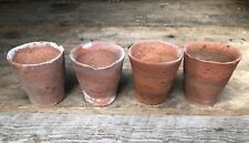 4 Old Vintage Terracotta Plant Pots Seedling Pots Shabby Chic 7cm x 6cm for sale  UK