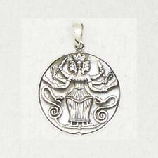 Pingente de prata esterlina antiga pagã oculta Hécate Triple Goddess 0,925 comprar usado  Enviando para Brazil