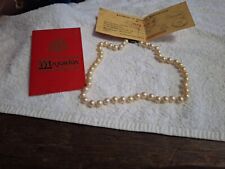 Collar de perlas simuladas Majorica de colección - caja original 1969 certificado 48 peras segunda mano  Embacar hacia Argentina