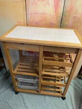 Wooden storage trolley for sale  BLACKPOOL