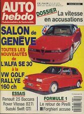 Używany, AUTO HEBDO n°667 15/09/1989 ALFA SE30 VW GOLF RALLYE R25 V6 SALON GENEVE na sprzedaż  Wysyłka do Poland