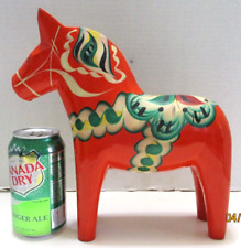 Vintage Sueco Vermelho Dala Horse Tillv. G.A. Olsson Akta Dalahemslojd 10+" de altura comprar usado  Enviando para Brazil