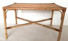 Used, Mid century Italian bamboo coffee table, vintage rattan side table, boho, retro. for sale  Shipping to South Africa