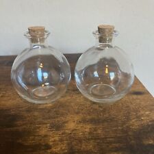 Round Glass Spherical Bottles, "Potion Bottles" with Corks 2-Pack, 8oz, used for sale  Shipping to South Africa