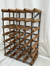Free Standing Vintage Floor 24 Bottles Wine Rack Wooden/metal-H 62 X 42 X D 22cm for sale  Shipping to South Africa