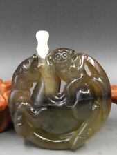 China, jade requintado, escultura manual pura, garrafa de rapé estátuas"cavalo macaco "3465 comprar usado  Enviando para Brazil