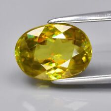 Piedra preciosa esfena verde amarillenta natural ovalada de 1,68 quilates 8,2 x 6 mm VS, brillo de diamante segunda mano  Embacar hacia Mexico