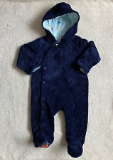 Ted Baker Boy Pram Suit Baby Grow Navy Blue ‘B’ Sleepsuit All in One 6-9 Months for sale  Shipping to South Africa