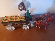 Paraguas carro de entrega de frutas y verduras frescas dibujado por caballo de hierro fundido (gt segunda mano  Embacar hacia Argentina