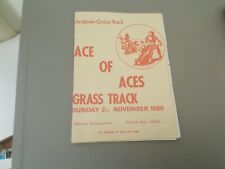 Grass track programme for sale  MUCH HADHAM