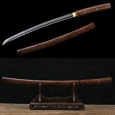 Used, 31"Clay Tempered T10 Steel Shirasaya Japanese Samurai Wakizashi Huali wood Saya for sale  Shipping to South Africa