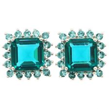 Highly Recommend Rich Blue Aquamarine Wholesale Drop Shipping Silver Earrings  for sale  Shipping to South Africa