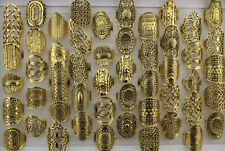 50 peças lotes por atacado de joias masculinas anéis mistos de liga de ouro P comprar usado  Enviando para Brazil