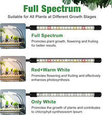 Grow Lights for Indoor Plants Two Heads Full Spectrum LED Plant Light with Clip for sale  Shipping to South Africa