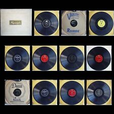 Libro de almacenamiento de carpeta de álbumes vintage + once discos de 78 rpm 10" lote #80: mezclado años 40 segunda mano  Embacar hacia Mexico