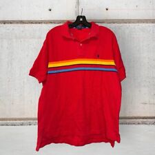 Camisa polo masculina listrada multicolorida grande Ralph Lauren vintage anos 90 leia* comprar usado  Enviando para Brazil