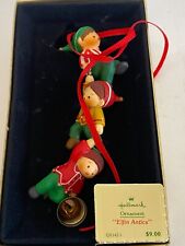Hallmark Christmas Ornament Elfin Antics 1980 Dangling Elves with Brass Bell for sale  Shipping to South Africa