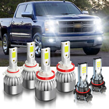 Kit de lâmpadas de neblina Hi/Lo+ farol de LED Hi/Lo para Chevy Silverado 1500 2007-2015 - 6x 6000K, usado comprar usado  Enviando para Brazil