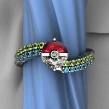 Anillo de compromiso para mujer Pokémon Poke Ball gran entrenador en plata esterlina 925 segunda mano  Embacar hacia Argentina