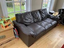 Large brown leather for sale  HORNSEA