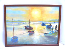 Sailboats seascape pastel for sale  WELWYN GARDEN CITY