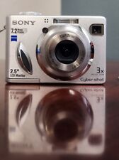 Sony Cyber-shot DSC-W7 7.2MP Digital Camera Silver Tested Works Great! 2 Sd Card for sale  Shipping to South Africa