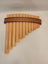 Flauta de sartén artesanal de Perú hecha de bambú 12 tubos segunda mano  Embacar hacia Argentina