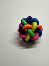 Bola de tecido para cachorro pequeno brinquedo de borracha colorido tecido cor arco-íris usado Ga58 comprar usado  Enviando para Brazil