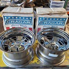 Usado, Llantas de ruedas Cragar serie clásica Street Pro 15x10 pulgadas, 5x5,5 lengüeta con tapas centrales segunda mano  Embacar hacia Mexico