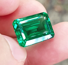 Flawless Natural 9.50 Ct Green Emerald GIE Certified Emerald Cut Loose Gemstone for sale  Shipping to South Africa