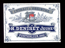 étiquette absinthe .deniset d'occasion  Dijon
