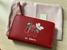 Used, Radley In Bloom Medium Bifold Purse Wallet Red Pink Leather New With Bag for sale  YORK