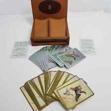 Western Wagon Train Mahogany Playing Card Box Vintage Coffee Table Display for sale  Shipping to South Africa