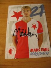 Usado, Mads Emil Madsen -  Slavia Praha   - Denmark  - SIGNED PHOTO  - AK - de comprar usado  Enviando para Brazil