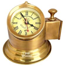 Antique Nautical Brass Table Clock Desk Clock Gimbled Style Maritime Home Decor for sale  Shipping to South Africa